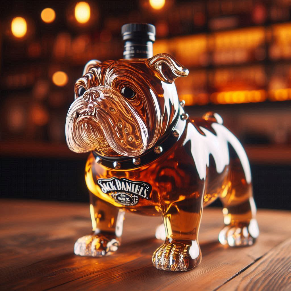 Bulldog Whiskey Bottle