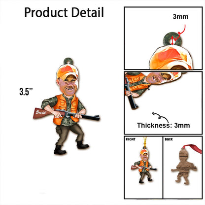 Photo Inserted Funny Hunting - Personalized Hunting Ornament