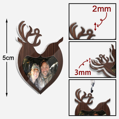 Enjoy The Hunt But Find Your Way Back To Me - Hunting gift for girlfriend, boyfriend, husband, wife - Personalized Keychain