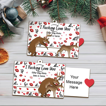 I Love You - Personalized Hunting Sliding Ornament