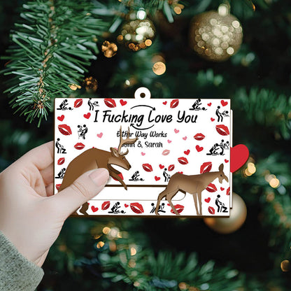 I Love You - Personalized Hunting Sliding Ornament