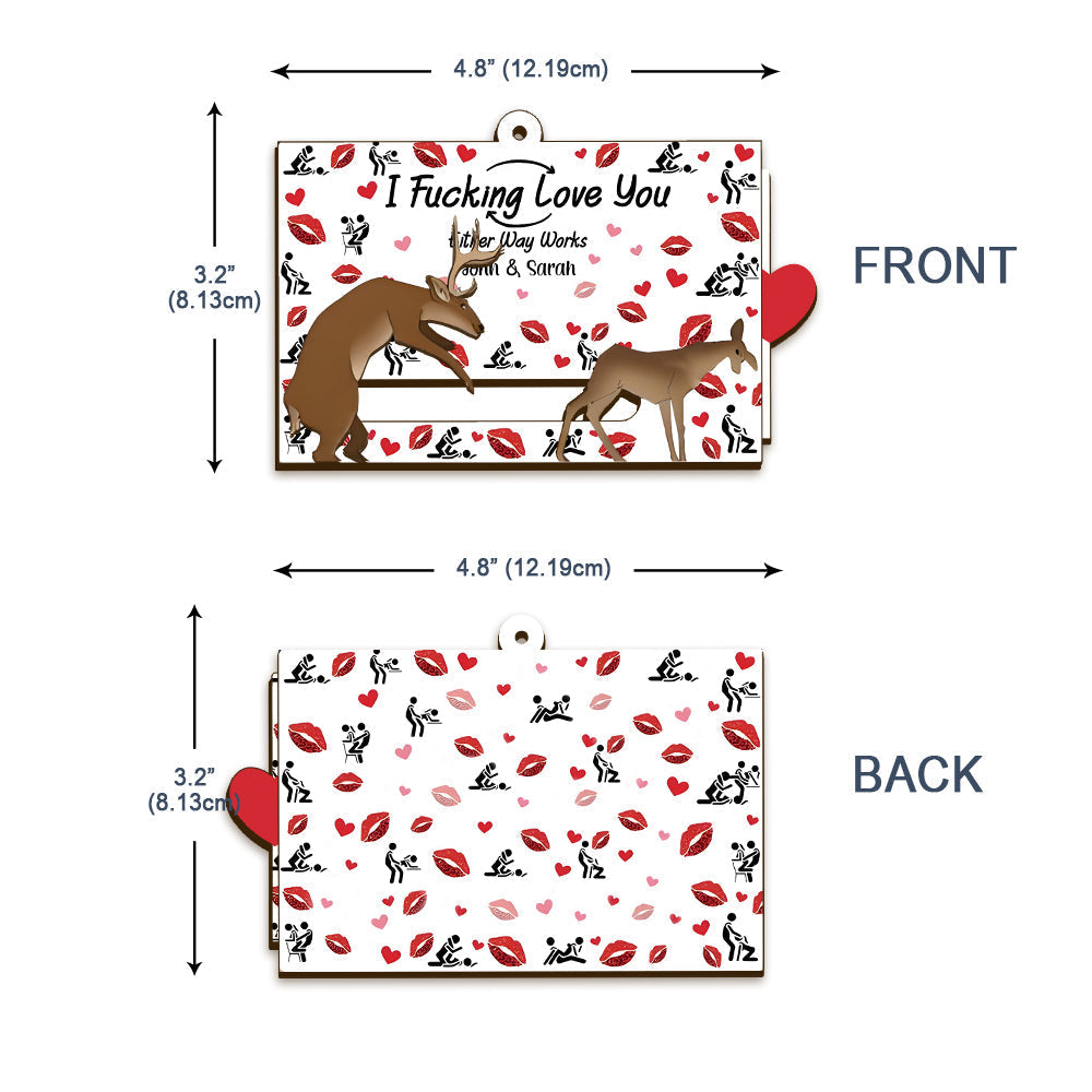 I Love You - Personalized Hunting Sliding Ornament