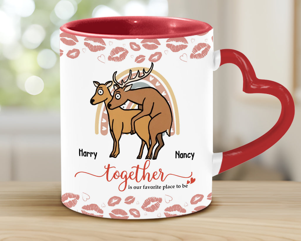 I Love You - Personalized Hunting Heart Handle Mug