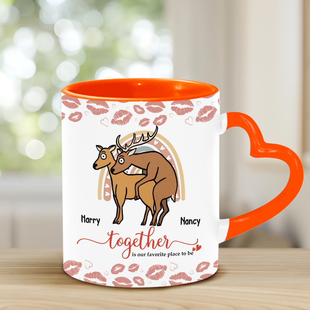 I Love You - Personalized Hunting Heart Handle Mug