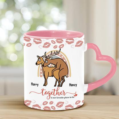 I Love You - Personalized Hunting Heart Handle Mug