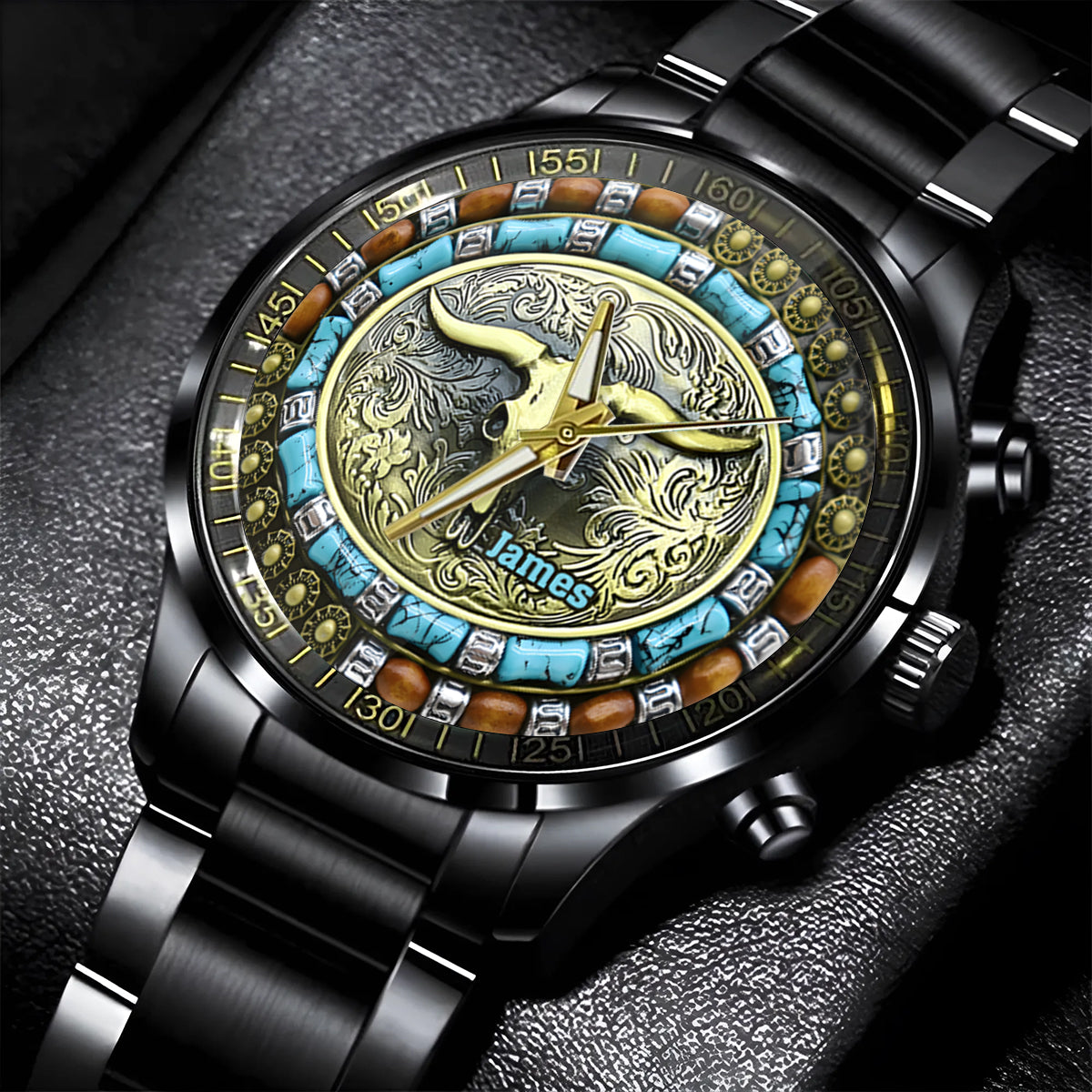 Bull Skull Hunting - Personalized Hunting Hand Watch