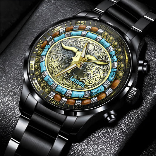 Bull Skull Hunting - Personalized Hunting Hand Watch