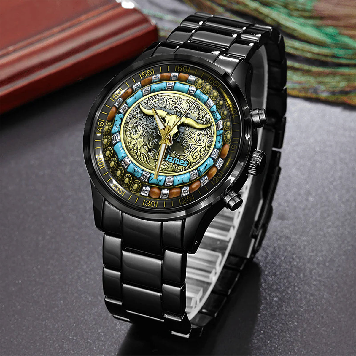 Bull Skull Hunting - Personalized Hunting Hand Watch