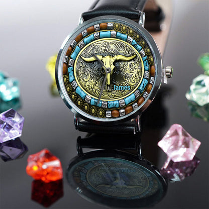 Bull Skull Hunting - Personalized Hunting Hand Watch