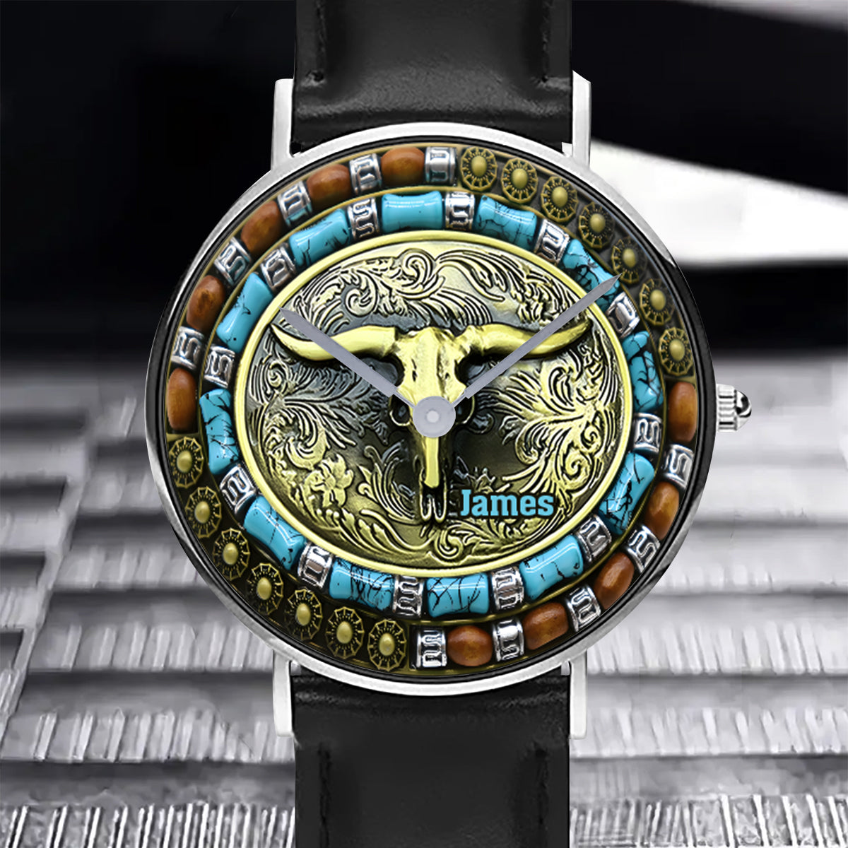 Bull Skull Hunting - Personalized Hunting Hand Watch