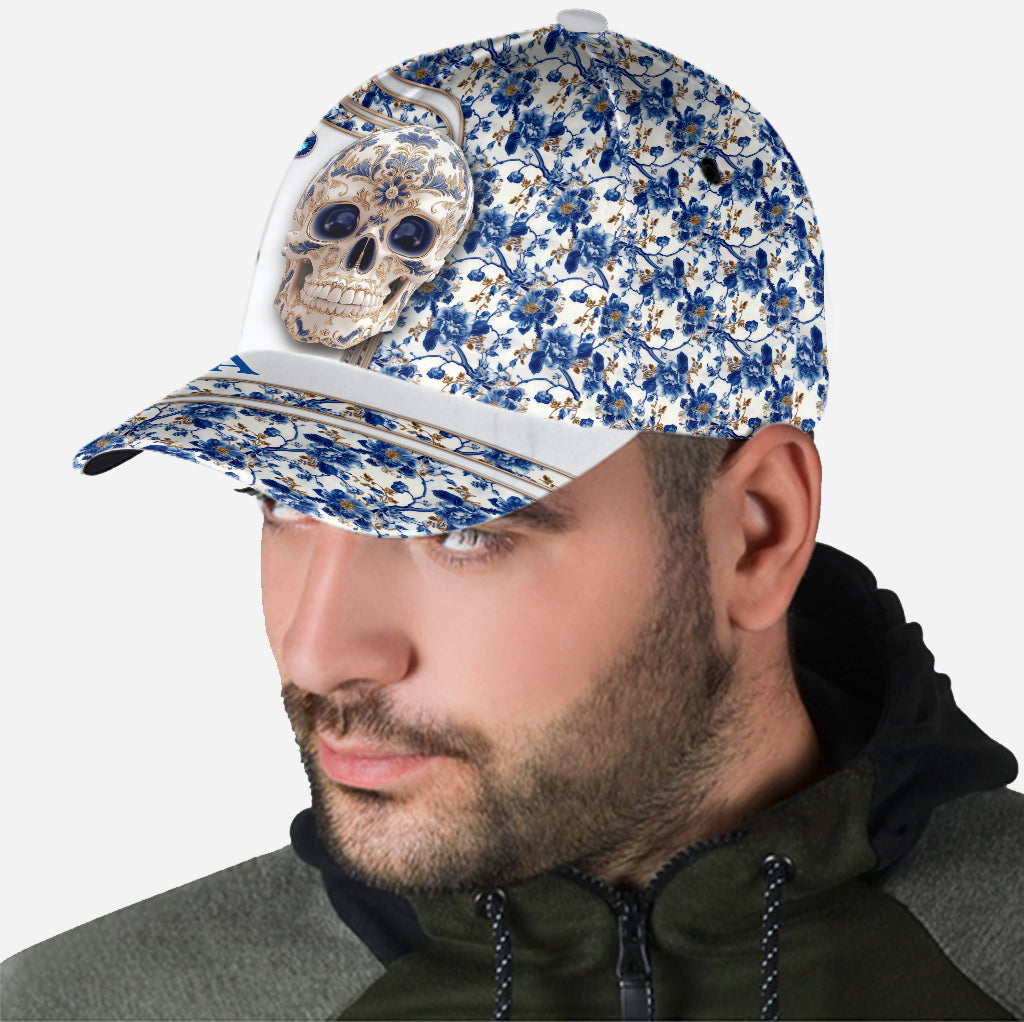 Skull Toile de Jouy - Personalized Skull Classic Cap