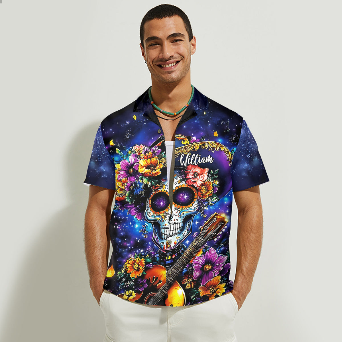 Till Death Do Us Part - Personalized Skull Hawaiian Shirt & Sleeveless Dress