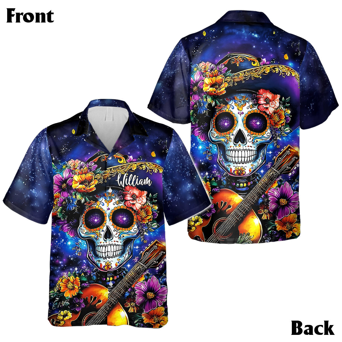 Till Death Do Us Part - Personalized Skull Hawaiian Shirt & Sleeveless Dress