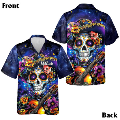Till Death Do Us Part - Personalized Skull Hawaiian Shirt & Sleeveless Dress
