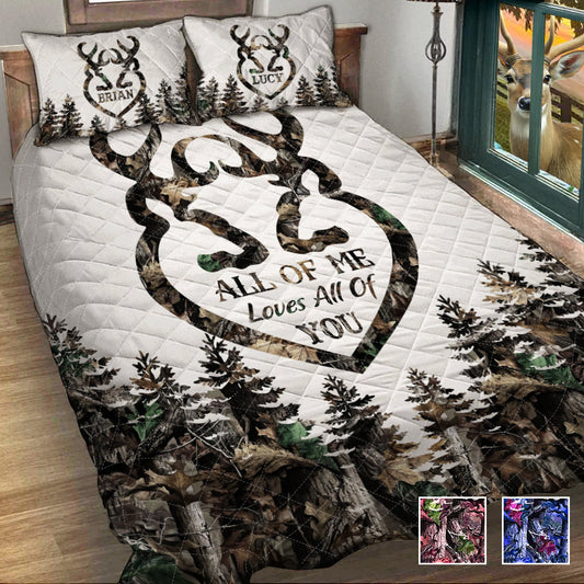 God Knows You Need Me - Personalized Hunting Quilt Set