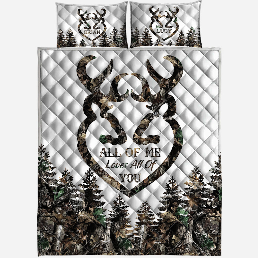 God Knows You Need Me - Personalized Hunting Quilt Set