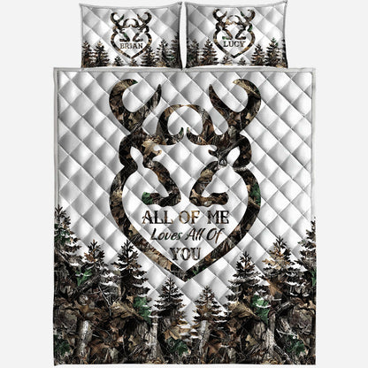 God Knows You Need Me - Personalized Hunting Quilt Set