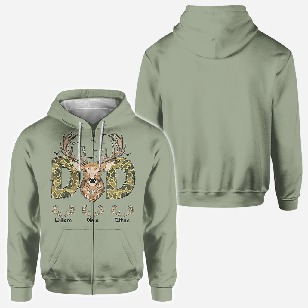 Best Dad Ever - Personalized Hunting All Over Shirt