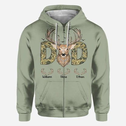 Best Dad Ever - Personalized Hunting All Over Shirt