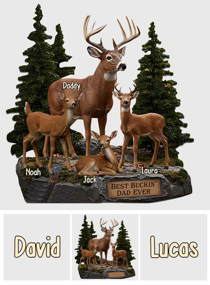 Best Buckin' Dad Ever - Personalized Hunting Custom Shaped Acrylic Plaque
