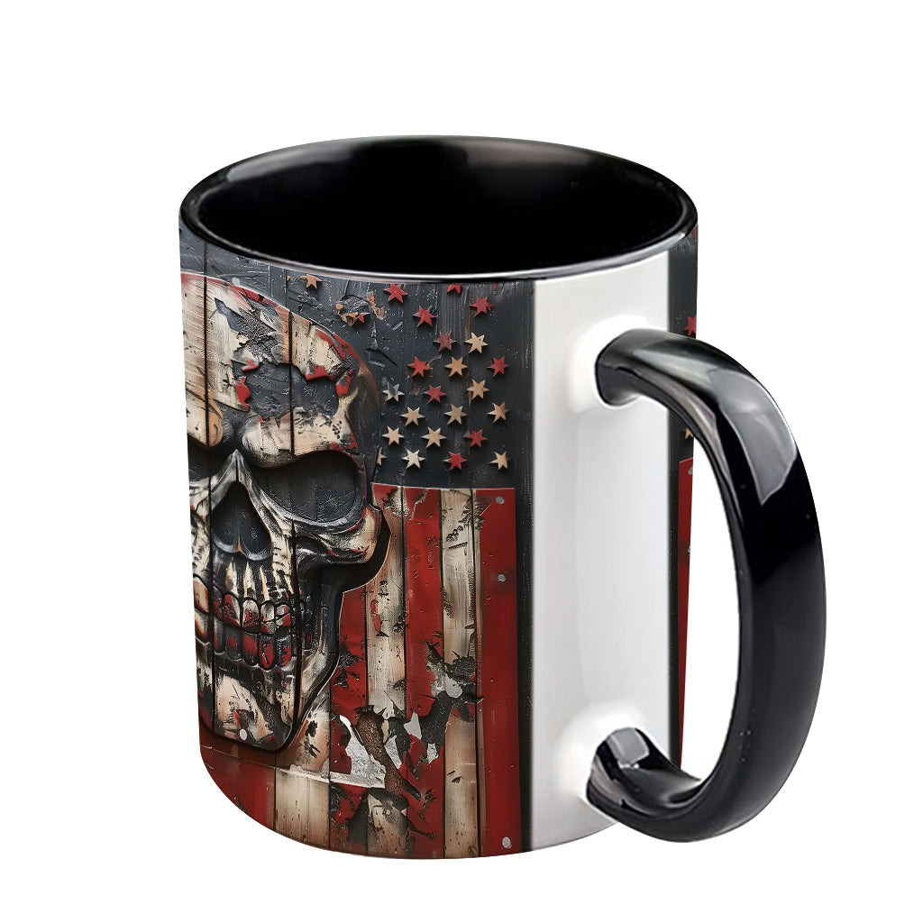 Patriotic Skull Lover - Personalized Skull Accent Mug