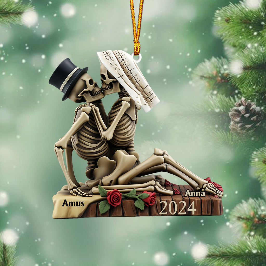 Love Never Dies - Personalized Skull Ornament