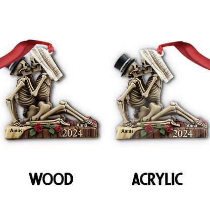 Love Never Dies - Personalized Skull Ornament