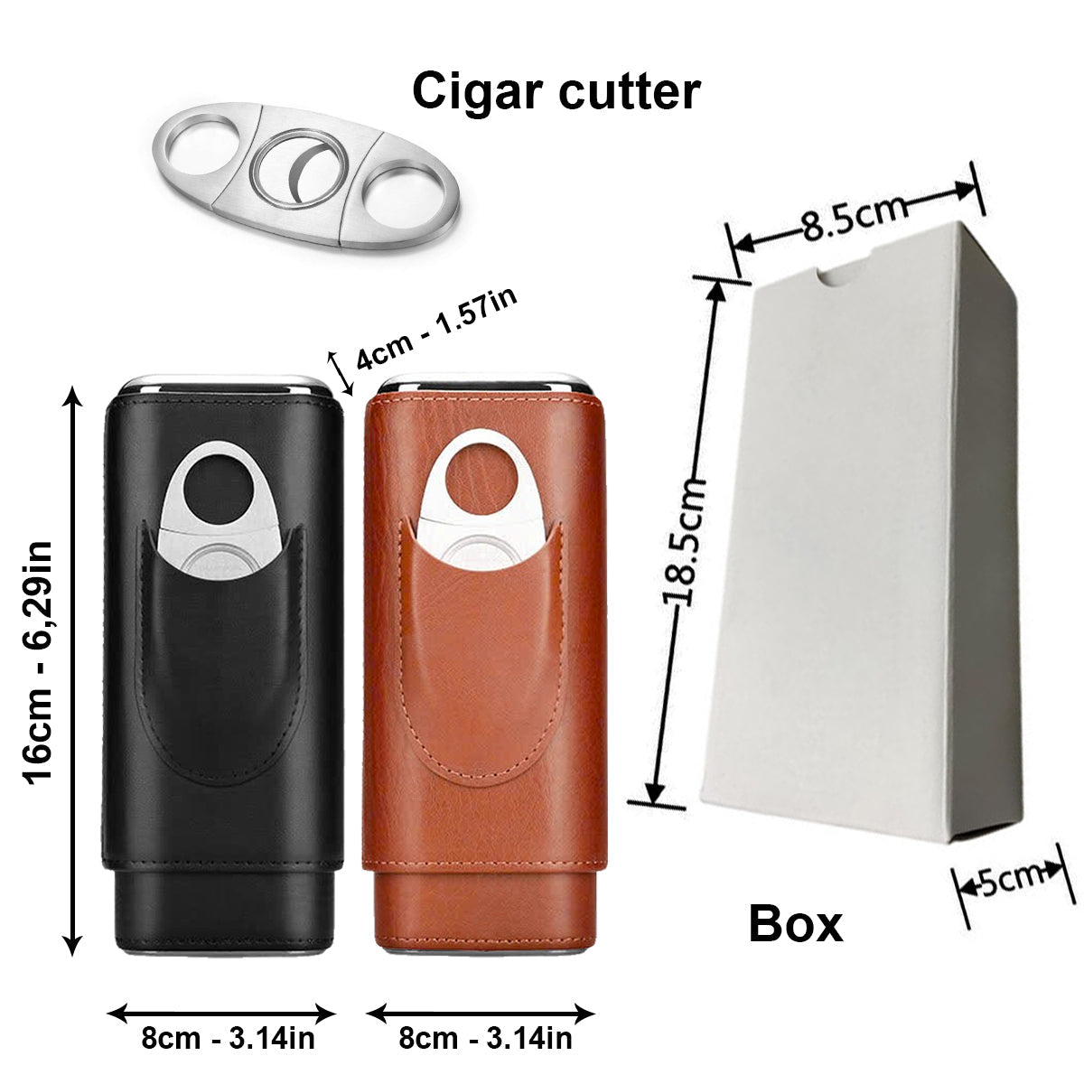 Love Hunting Gift For Dad Grandpa Husband - Personalized Hunting Leather Cigar Humidor Case