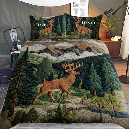 Love Hunting - Personalized Hunting Quilt Set