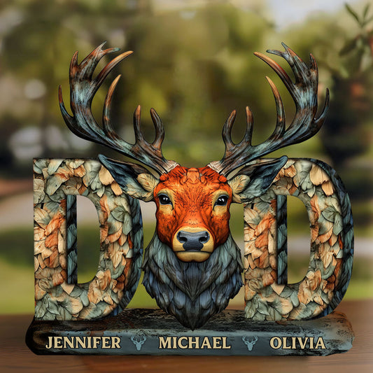 Hunting Dad - Personalized Hunting Custom Shaped Acrylic Plaque