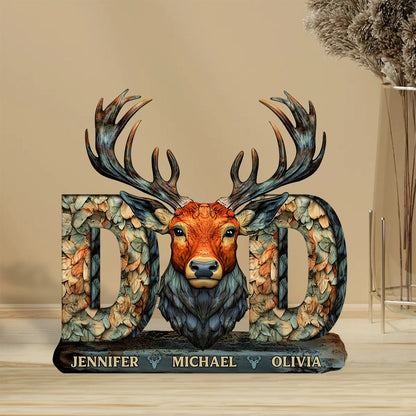 Hunting Dad - Personalized Hunting Custom Shaped Acrylic Plaque