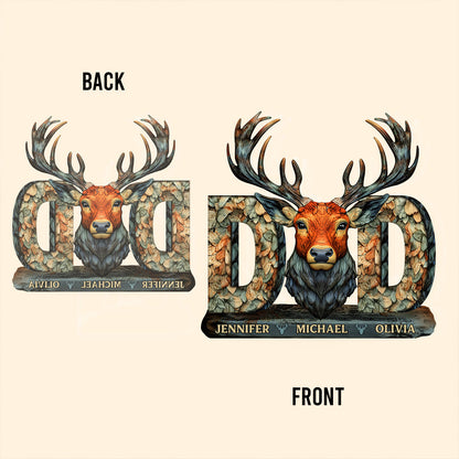 Hunting Dad - Personalized Hunting Custom Shaped Acrylic Plaque