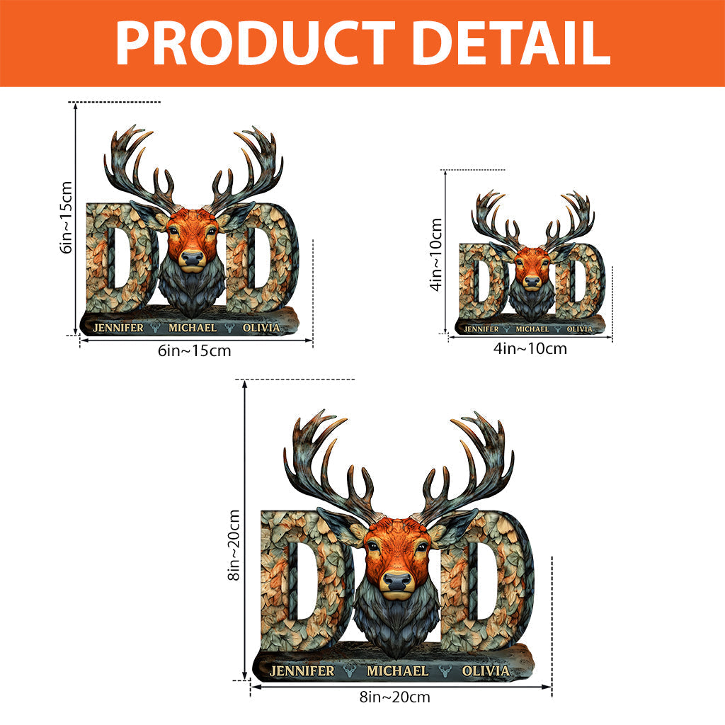 Hunting Dad - Personalized Hunting Custom Shaped Acrylic Plaque