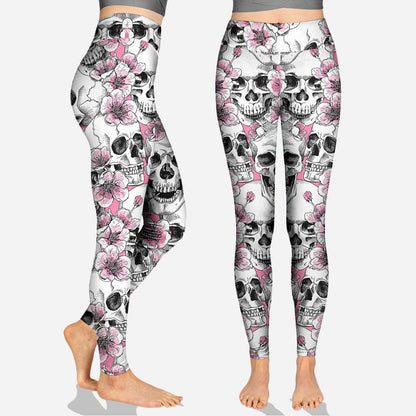 Floral & Skulls - Personalized Skull Hoodie and Leggings