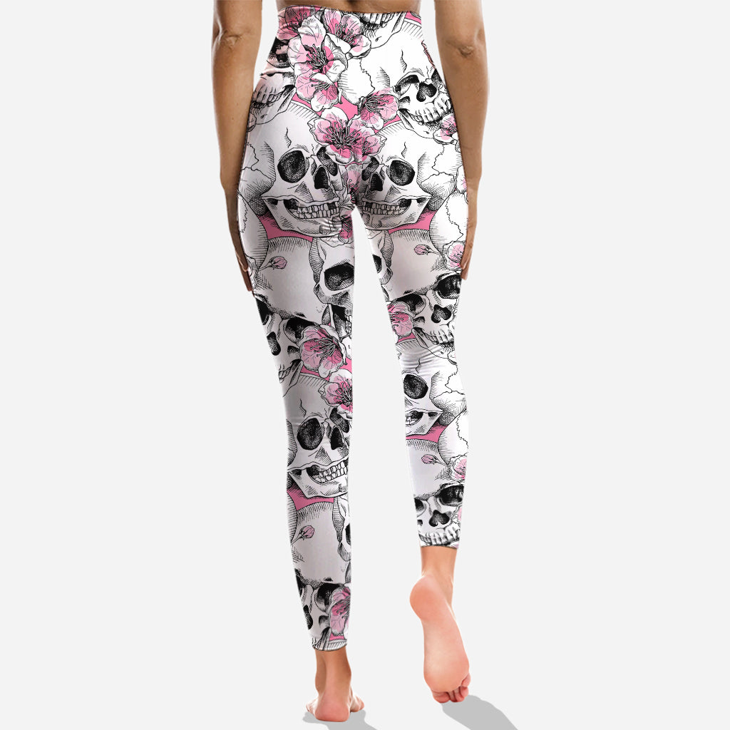 Floral & Skulls - Personalized Skull Hoodie and Leggings