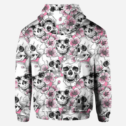 Floral & Skulls - Personalized Skull Hoodie and Leggings