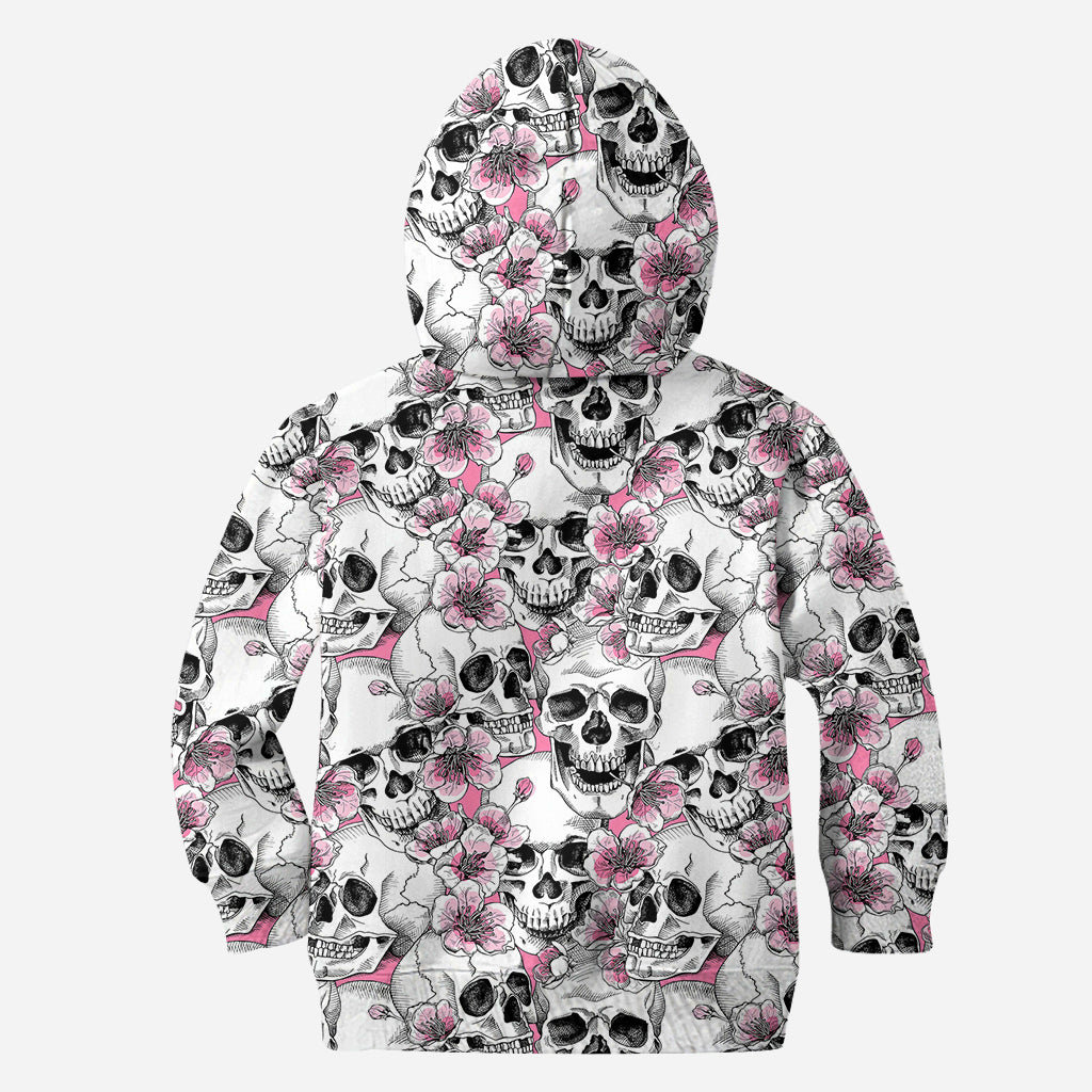 Floral & Skulls - Personalized Skull Hoodie and Leggings