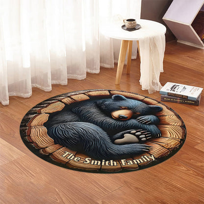 Welcome To Our Sweet Home - Personalized Hunting Round Rug