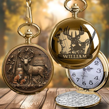 It's Hunting Time - Personalized Hunting Pocket Watch