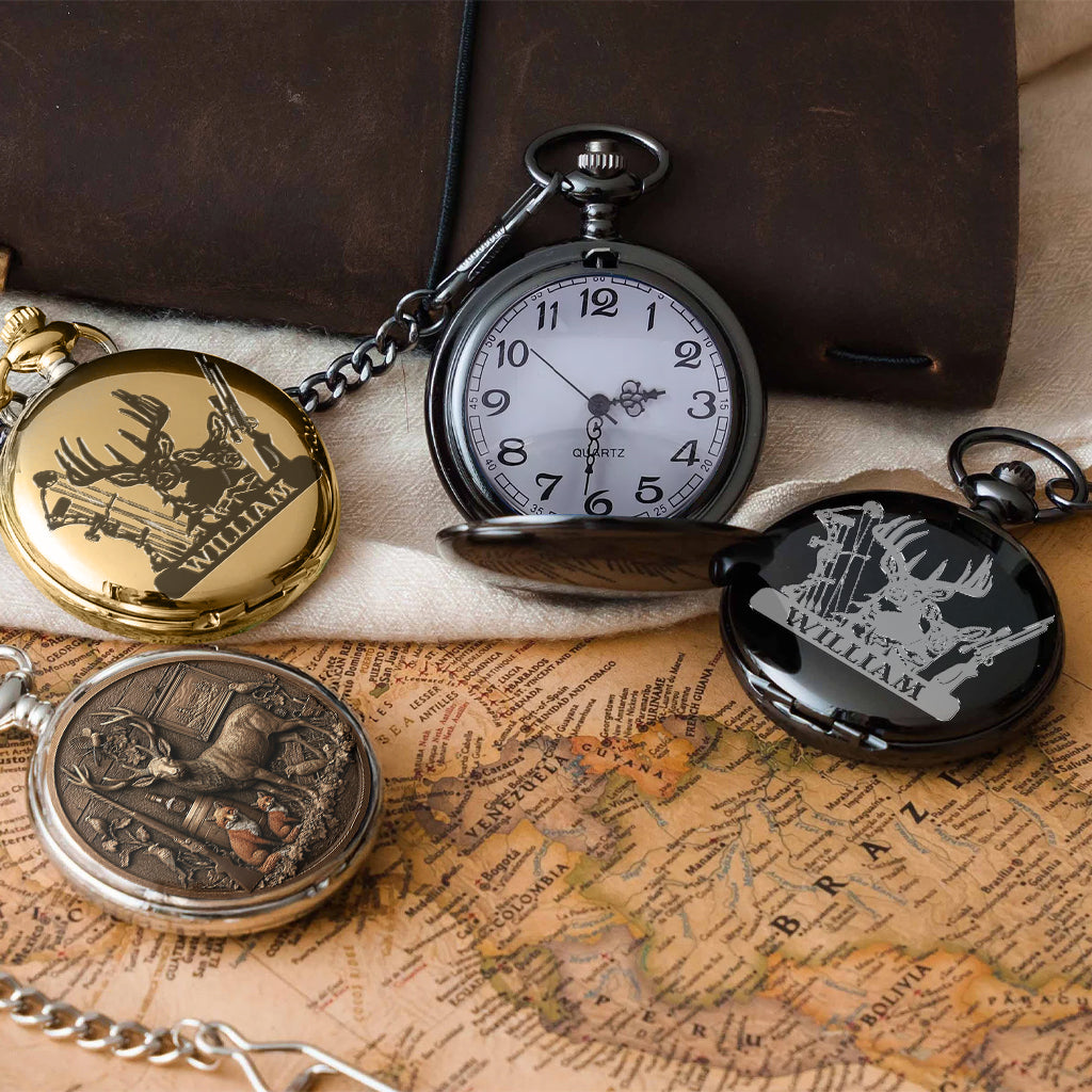 It's Hunting Time - Personalized Hunting Pocket Watch