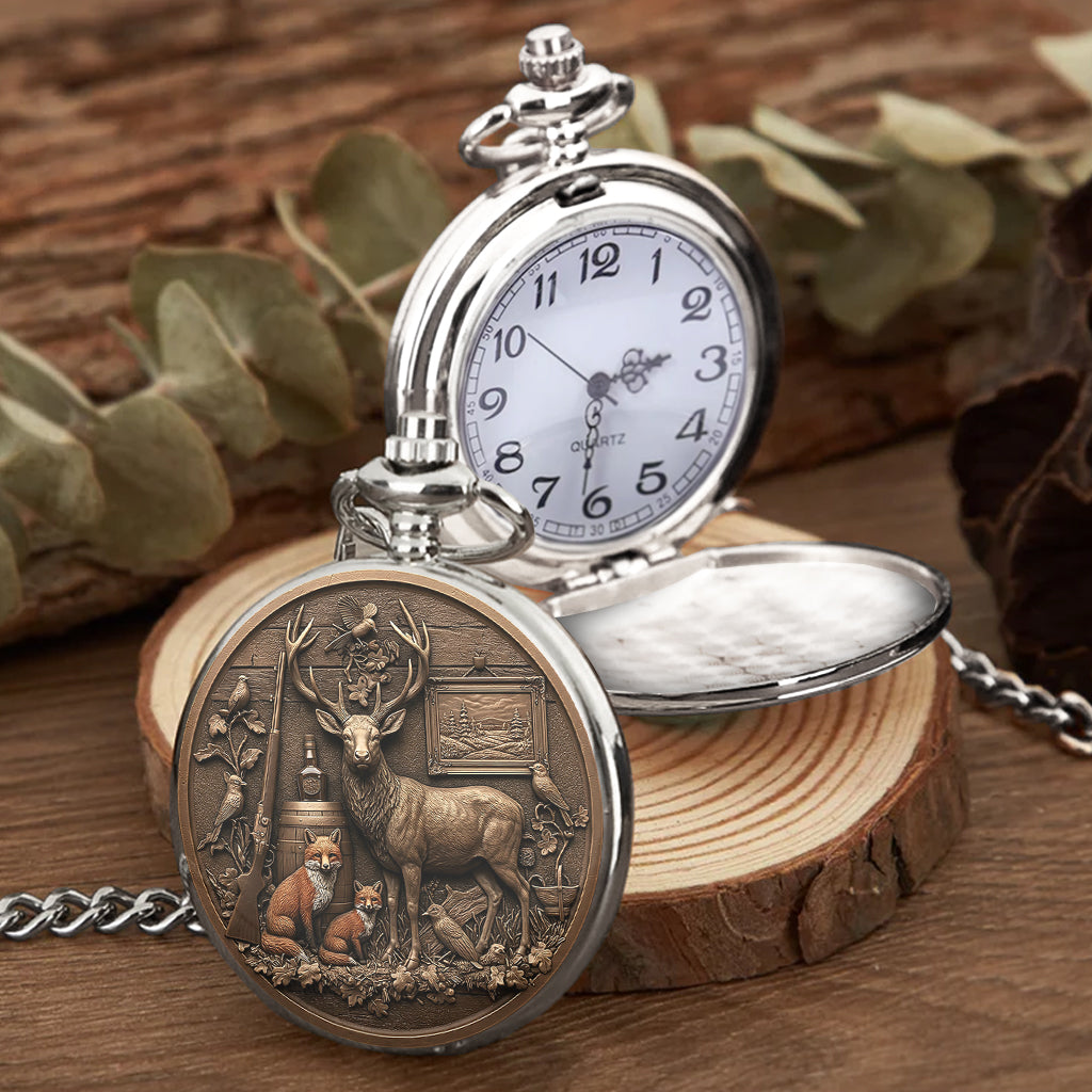 It's Hunting Time - Personalized Hunting Pocket Watch