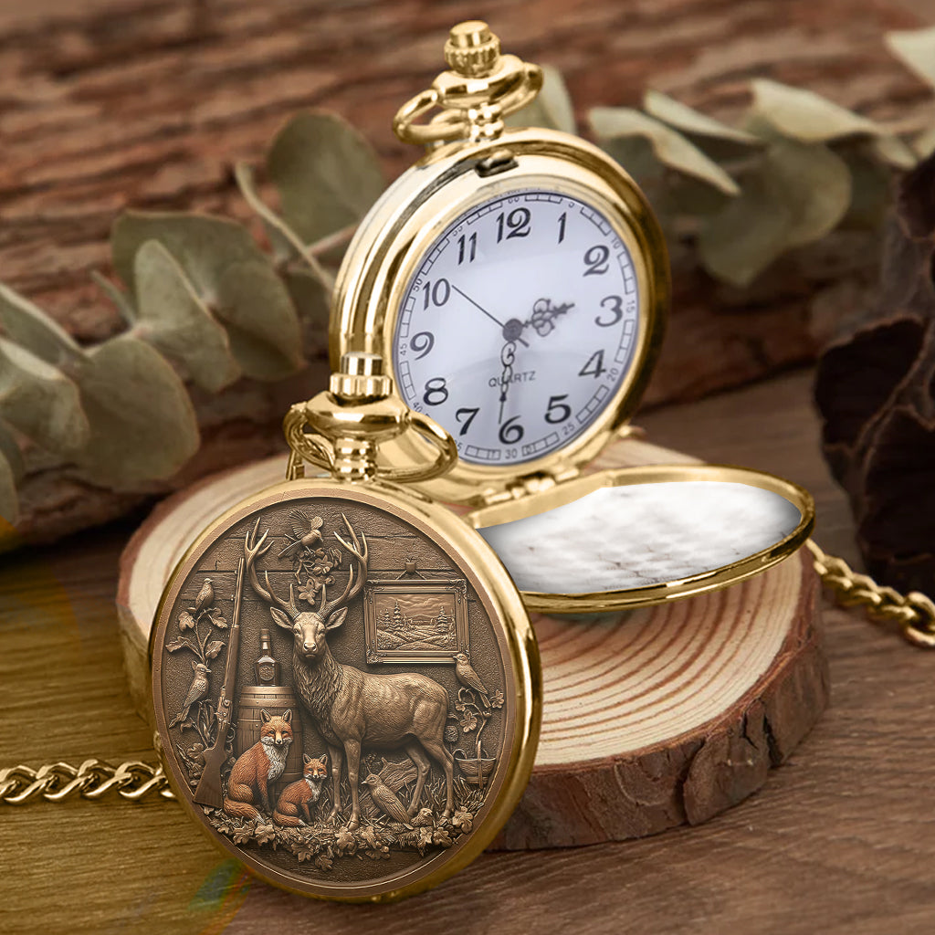 It's Hunting Time - Personalized Hunting Pocket Watch