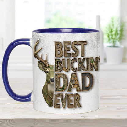 Best Buckin Dad Ever - Personalized Hunting Accent Mug