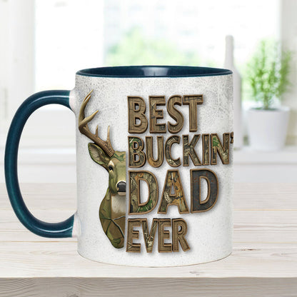 Best Buckin Dad Ever - Personalized Hunting Accent Mug