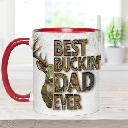 Best Buckin Dad Ever - Personalized Hunting Accent Mug