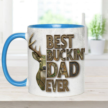 Best Buckin Dad Ever - Personalized Hunting Accent Mug