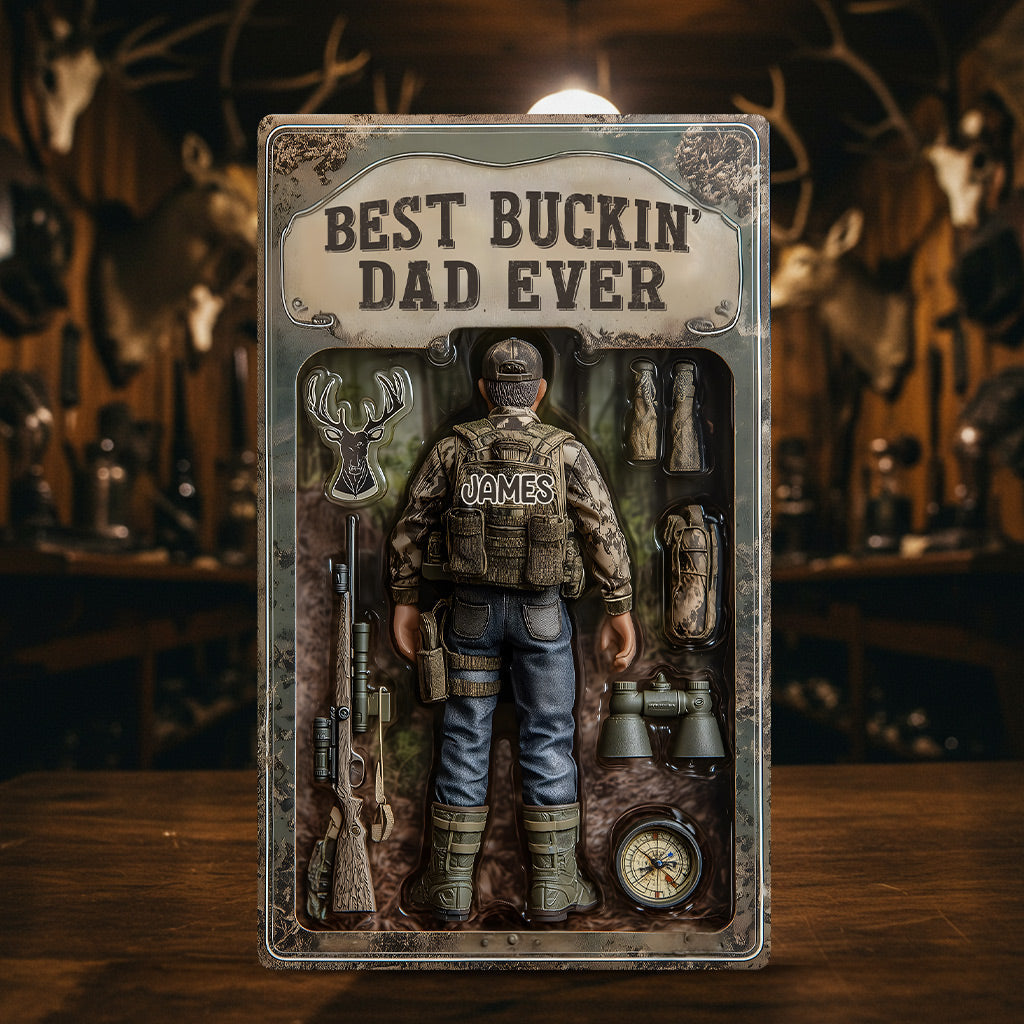 Best Buckin' Dad Ever - Personalized Hunting Custom Shaped Acrylic Plaque