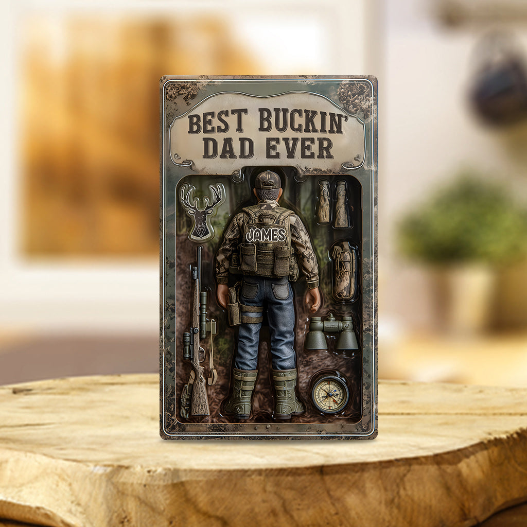 Best Buckin' Dad Ever - Personalized Hunting Custom Shaped Acrylic Plaque