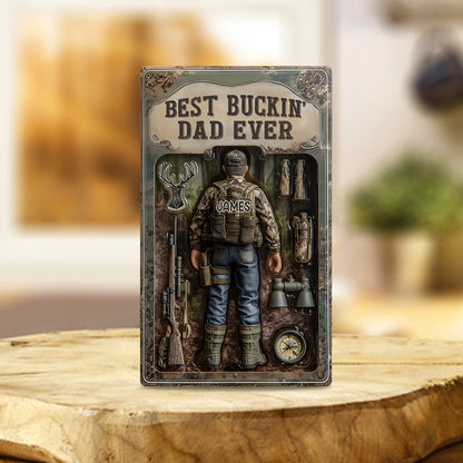 Best Buckin' Dad Ever - Personalized Hunting Custom Shaped Acrylic Plaque