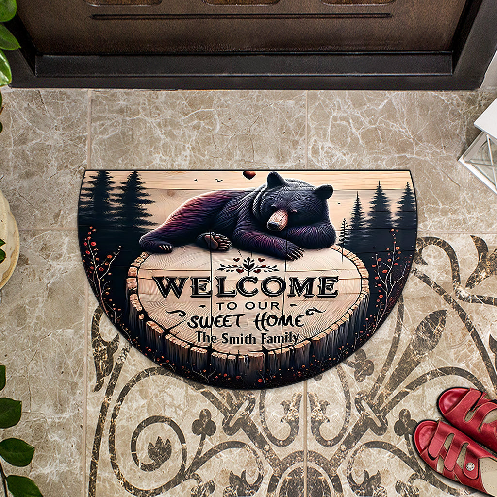Welcome To Our Sweet Home - Personalized Hunting Shaped Doormat